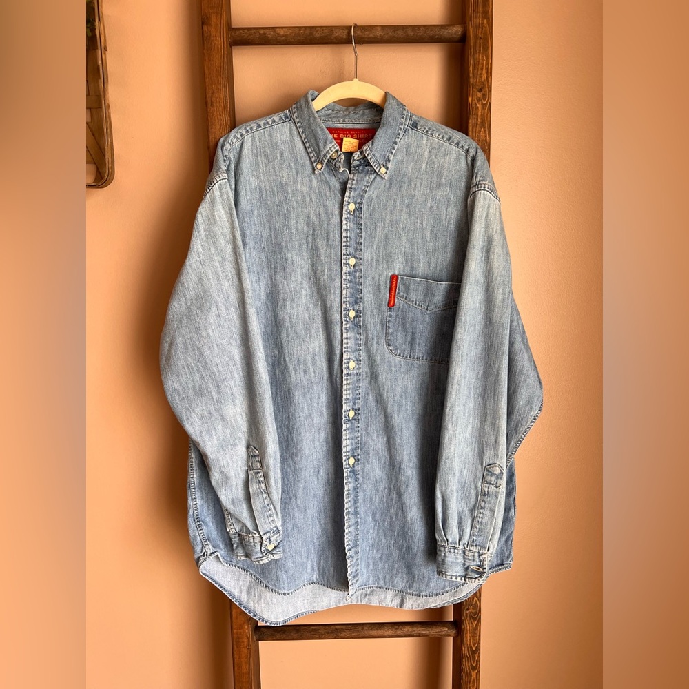 A & F The Big Shirt Blue Denim Shirt